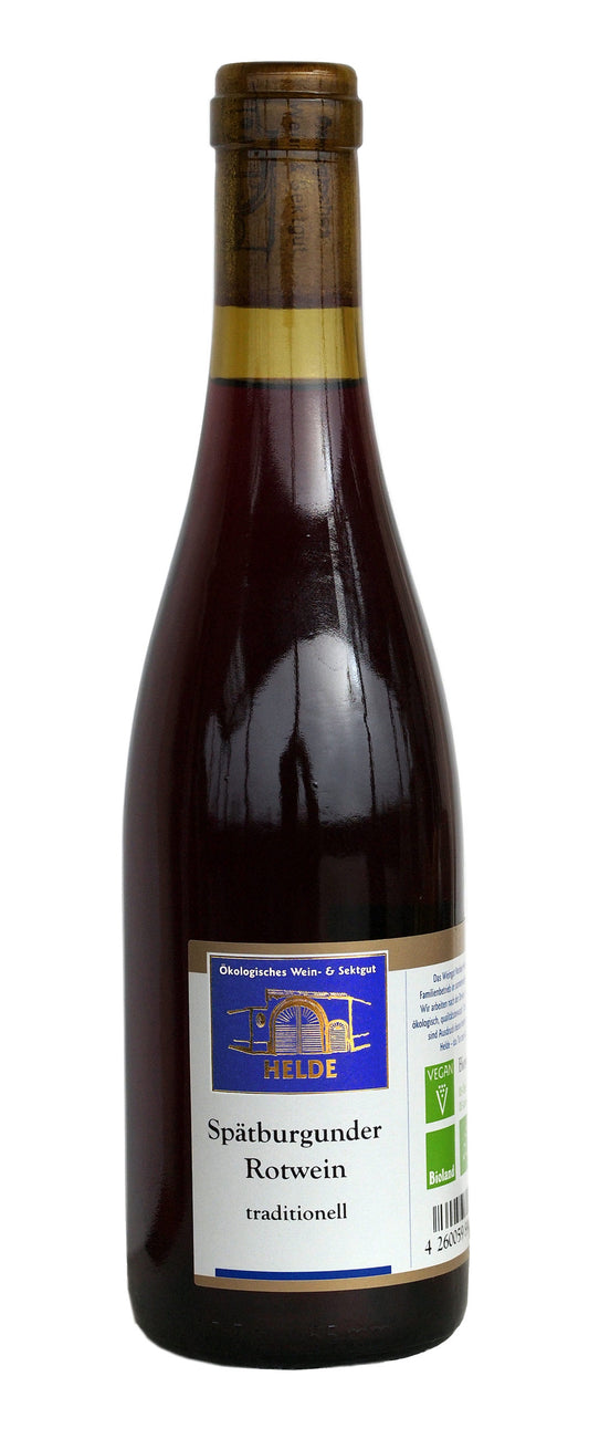 Spätburgunder Rotwein traditionell in 0,375 Flasche
